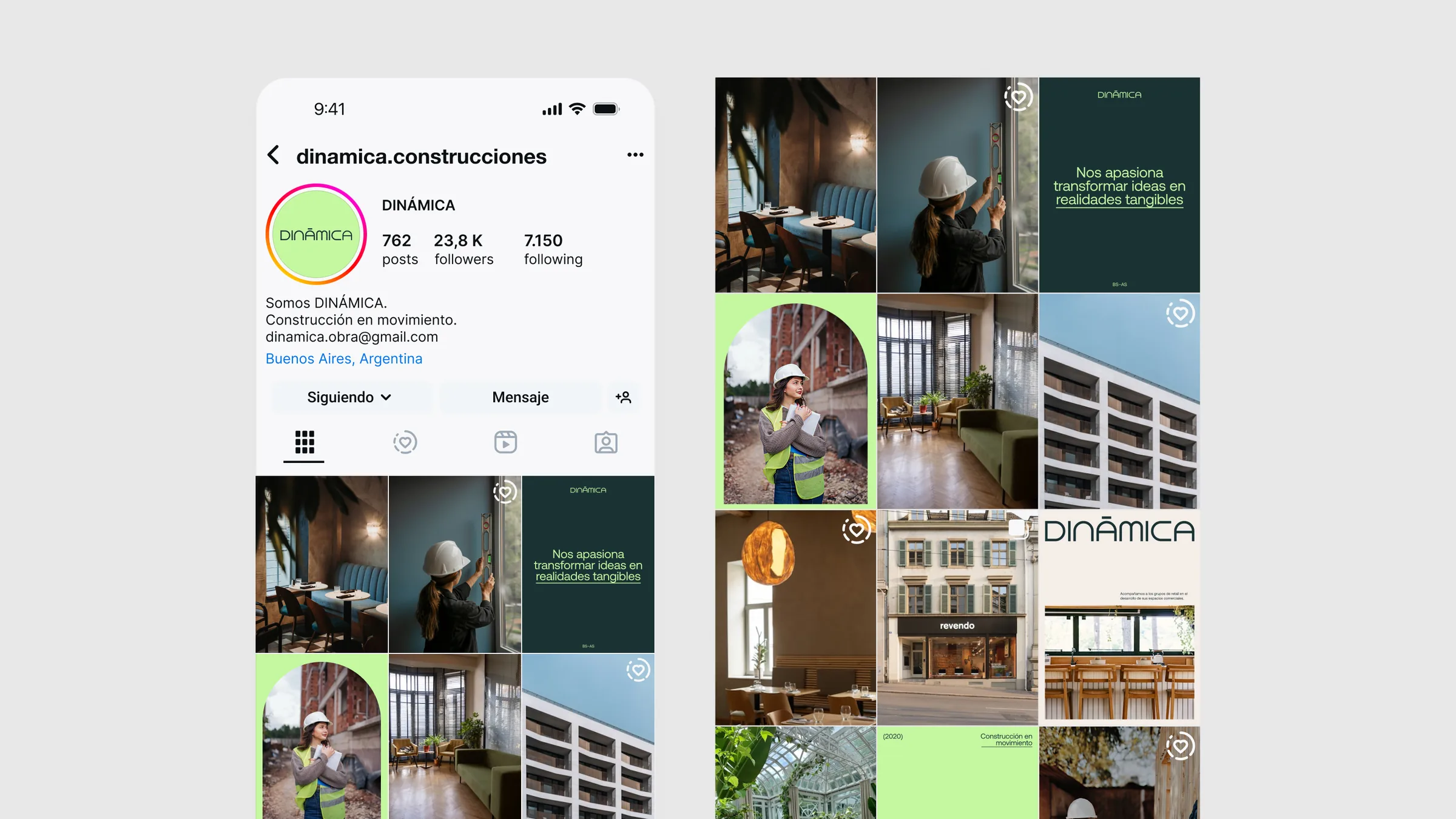 Dinámica Instagram profile and posts