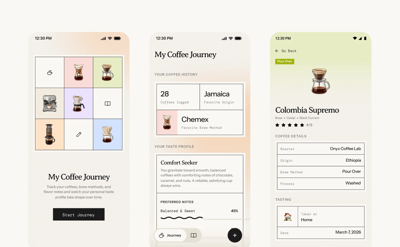 Coffee Journey App